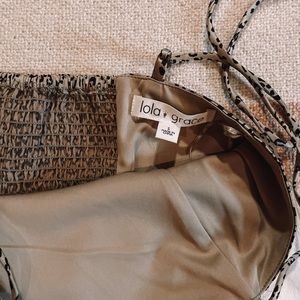 Lola and Grace leopard satin dress